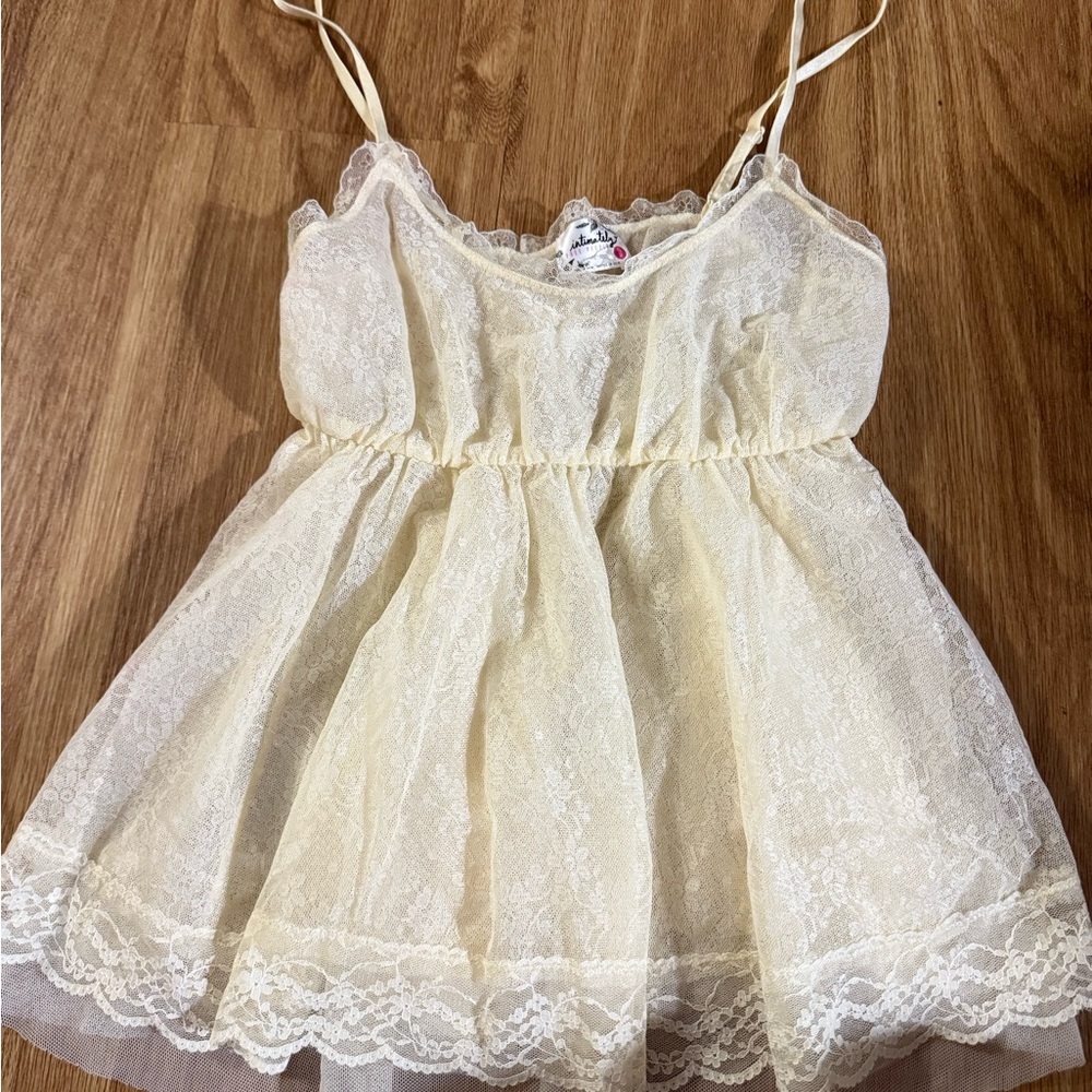 Free People Intimately Lace Top in Cream
